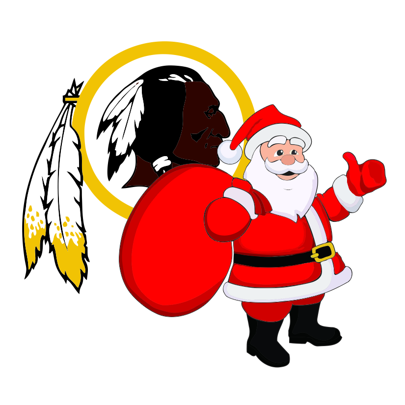 Washington Redskins Santa Claus Logo iron on paper